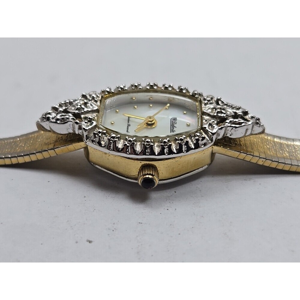 Dufonte Lucien Piccard Womens Diamond Watch Gold Tone Dainty Dress New Battery - Picture 13 of 14